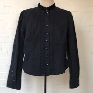 Ralph Lauren stylized black denim jacket